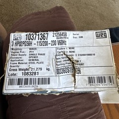 NEW Weg 003360S1BG56 3 HP 115/208 230 V60Hz 3-Phase General Purpose Motor