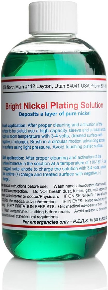 Bright Nickel Plating Solution Electroplating Hard High Gloss Metal Finish