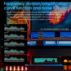 Bluetooth 5.0 Audio Spectrum MIC Pickup VFD Sound Level Meter Display w/ AGC