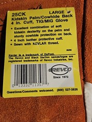 MIG Gloves Revco Black Stallion 25CK Kidskin Palm / Cowhide Back NEW TIG