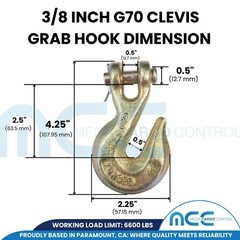 G70 Heavy Duty Tow Chain Clevis Grab Hook for Flatbed Trailer Truck Transport