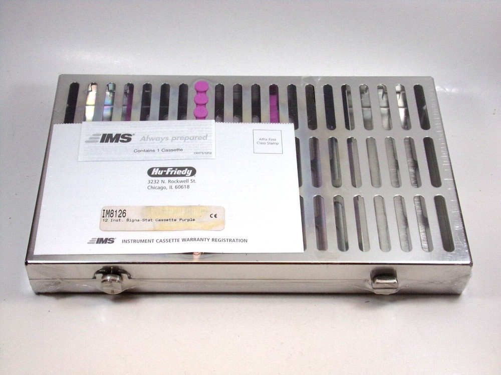 HU FRIEDY Signa-Stat 12 Instrument Purple Cassette 6.5″ x 10.5″ x 1.25″ | IM8126