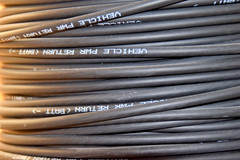 25 FT. Black 8 AWG Hookup Wire, SAE Type GXL Cross-linked FREE SHIP!