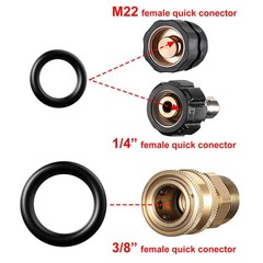 Tatuo 50 Pieces Power Pressure Washer O-Rings Replacement 50 Pieces, Black