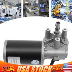 24V Worm Gear Reducer Gearbox 45W Electric Gear Motor 3:60 Ratio D63R-2445-220R
