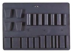 Platt C Pallet Storage Case Set,17-1/4X12-1/4X1/2,Black