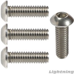 3/8-16 Button Head Socket Cap Screws Fully Threaded 18-8 Stainless Steel Qty 10