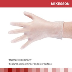 McKesson Vinyl Exam Glove Standard Cuff Length MEDIUM 100 per Box