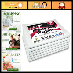 Large Newsprint Packing Paper – 180 Sheets, 31″x22″ for Moving & Shipping – Recy