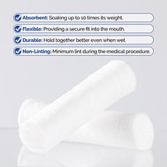 2000 pcs High Quality Dental Cotton Rolls Size 1-1/2″ x 3/8″ #2 Medium Premium