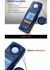GM1020 LCD Display Handheld Digital Lux Light Meter Photometer up to 200,000 Lux