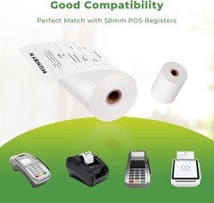 2 1/4″ X 85 ft Thermal Receipt Paper 50 Rolls Cash Register Paper Rolls Fits …