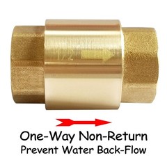 Uenede Solid Brass 1/2 Inch In-line Spring Check Valve 1/2″ NPT 1/2″NPT-1PCS