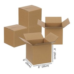 8x8x8 inch corrugated cardboard box, small size | 3-10 pieces per pack, shipping