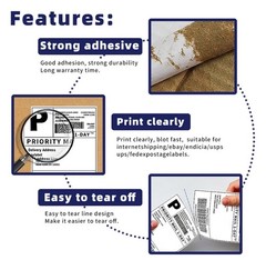 3000 4×6 Fanfold Direct Thermal Shipping Labels Perforated Label / UPS CERTIFIED