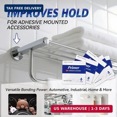 Adhesion Promoter (20 Pack) – Pre-Saturated Single-Use Applicators for Plastic,