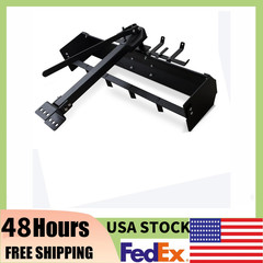 ⭐42″ Steel Adjustable Tow Behind Box Scraper Blade Sleeve Hitch for Lawn Tractor