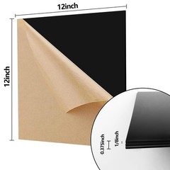 Frddiud 3 Pcs Black Transparent Acrylic Sheets, 12 x 12 x