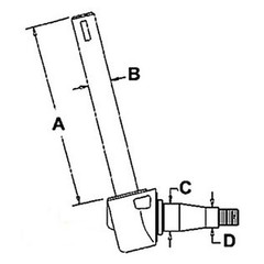 S.60120 Spindle, 519390M91 Fits Massey Ferguson