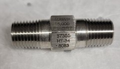 Adapter, 1/4″MNPT X 1/4″MNPT, Parker 15MAP4P4, MAWP-15kpsi, New – BULK STOCK