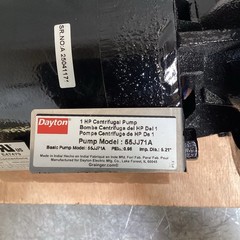 Dayton 55JJ71 Centrifugal Pump 1 hp 230/460V AC 100 ft Max Head 1 1/4″ 1″ Intake