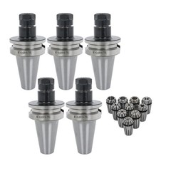 5PC BT40 ER16 PRECISION COLLET CHUCK 20000 RPM AND 10PC ER16 COLLETS NEW