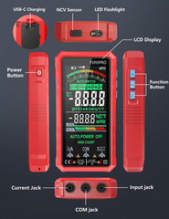 Digital Multimeter, Auto-Ranging Smart Electrical Tester, 6000 Counts TRMS, USB-