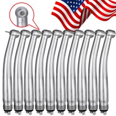 10pcs Dental High Speed Handpiece Push Standard Head Single Spary 4 Holes