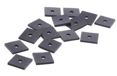 1in Square x 1/8in Rubber Pads w 5/16in Hole Fabrication Spacers Shop Industrial