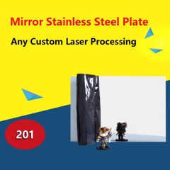 201 Stainless 8K Steel Mirror Polished Plate Sheet Thickness 1mm/1.5mm/2mm/3mm
