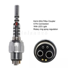 Fit KaVo MULTIflex LUX LED Style Dental Handpiece Coupling Coupler 6 Pin 6 Hole