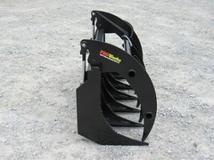 60″ Brush Root Rake Clam Grapple Attachment Fits Skid Steer Tractor Quick Attach