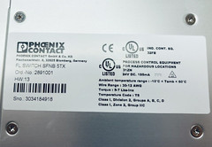 PHOENIX CONTACT 2891001 INDUSTRIAL ETHERNET SWITCH FL SWITCH SFNB 5TX