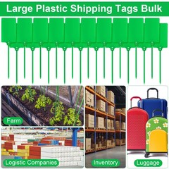 500 Pcs Blank Plastic Tags Shipping Tags 3.94″x 2.36″ Waterproof Sealing Ship…