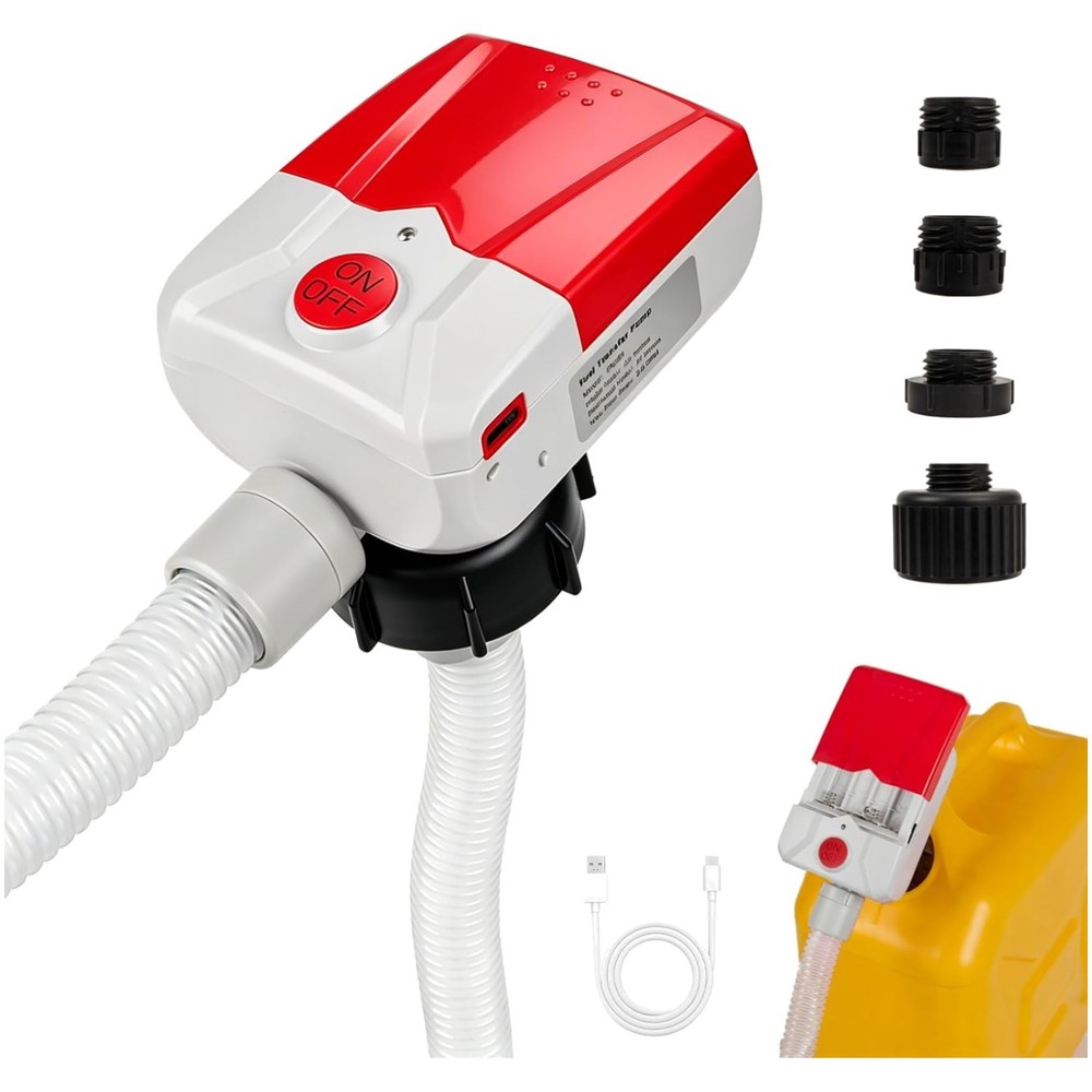 Portable Gasoline Pump, Long Hose, Leak Protection