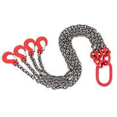 5/16″ Lifting Chain Sling G80 Spreader 4-Leg with Grab Hooks Tagged USA SALE!