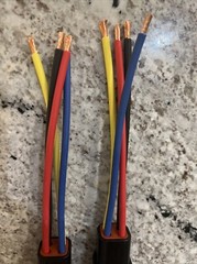 10 AWG Black Deutsch DTP 4 Pin waterproof connector Yellow Red Blue Black
