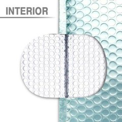 #000 Matte Metallic Ice Blue Poly Bubble Shipping Mailers Envelopes 4″ x 8″