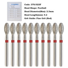 Dental Diamond Burs FG Friction Grip High Speed Football Round End Taper 856 368
