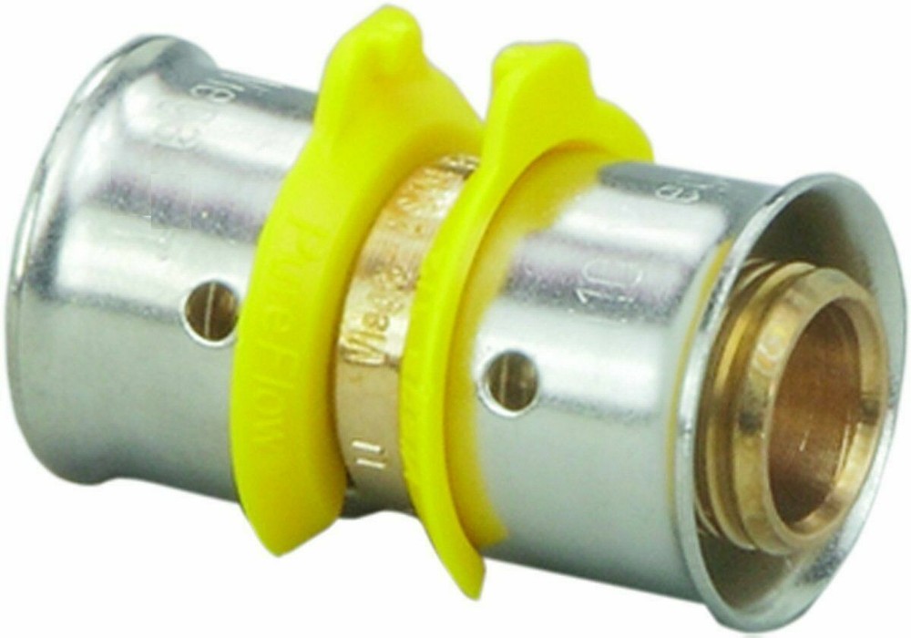 Viega 93091 Zero Lead Bronze PEX Press Coupling w/ 2″x1-1/2″ Press x Press