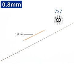 304/A2 Stainless Steel Wire Rope Cable Dia 0.3mm 0.4mm 0.45mm 0.5mm 0.6mm 0.8mm