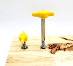 1/4″-20 Thumb Screw T Bolts Yellow Butterfly Plastic Clamping 1 1/4″ Knob Cap