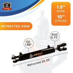 2×28 Hydraulic Cylinder- 2″ Bore 28″ Stroke Double Acting Welded Clevis Cylinder