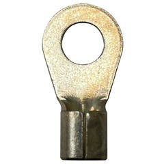 (25) Non-Insulated 6 Gauge 5/16″ Ring Terminal Uninsulated Wire Connector – USA