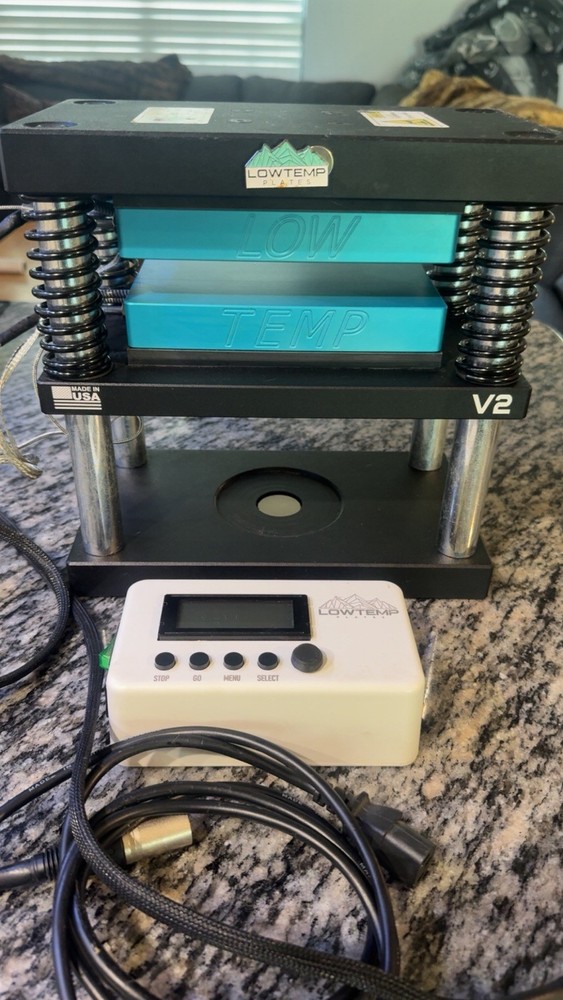 Lowtemp Hydraulic Heat Press 4”x7” Plates BVA P-1000 Pump Low Temp Extract
