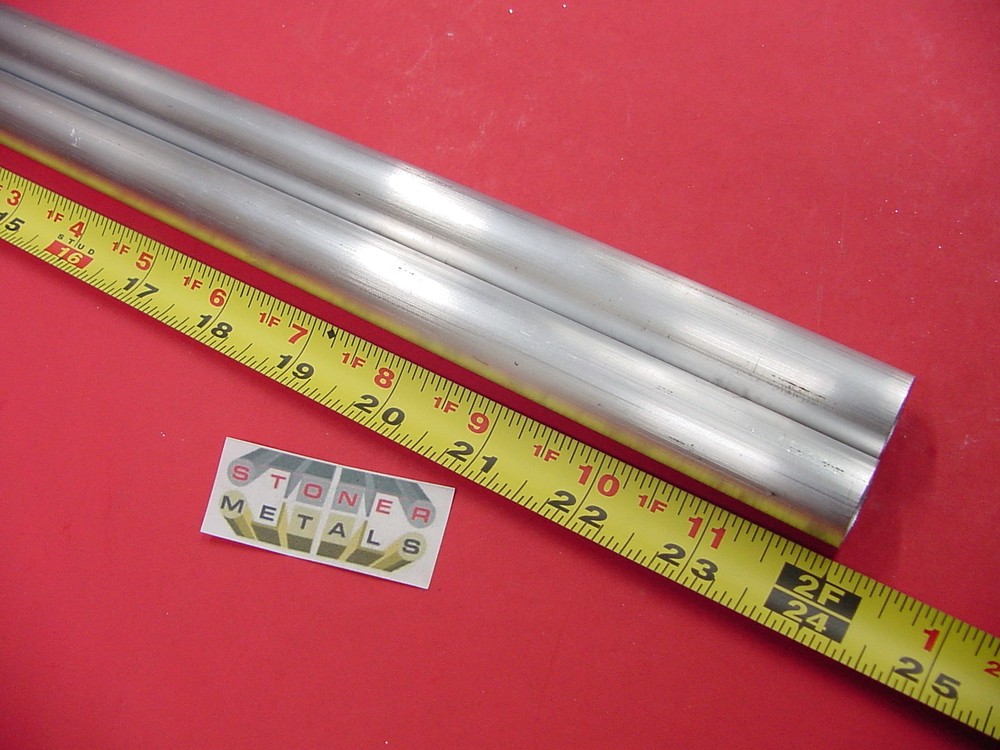 2 Pc 3/4″ OD x .125″ Wall 6061 T6 ALUMINUM Round Tube 24″ long .50″ ID Seamless