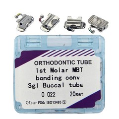 Dental Orthodontic Buccal Tubes 1st 2nd Molar Tubes MBT Roth 022 Bondable Single
