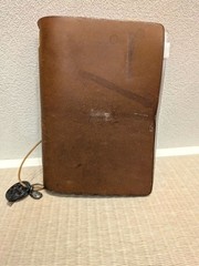 TRAVELER’S COMPANY Notebook Leather Cover Passport Size Camel Accessory set USED