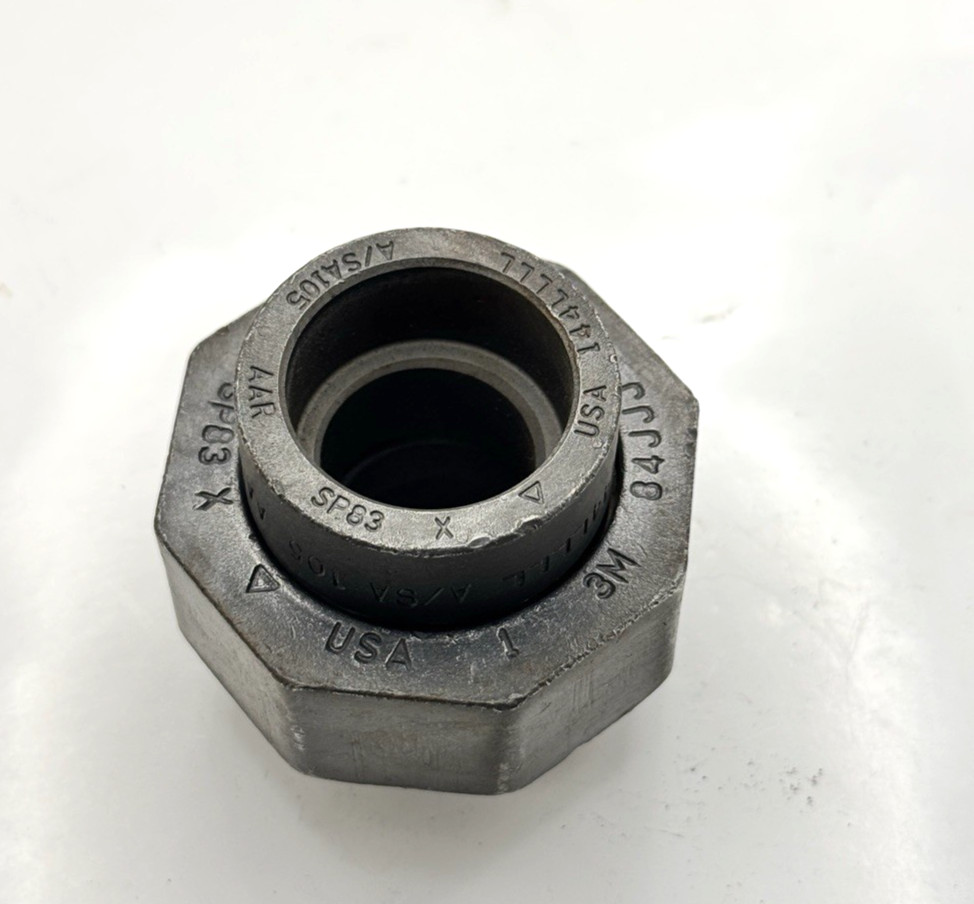 1″ Socket Weld 3000 3M Forged A105 Carbon Steel Union AAR SP03 Made In USA