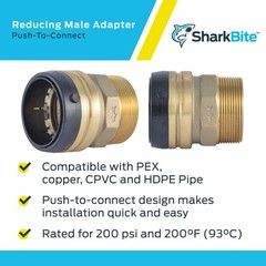 Brass Male Hose Pipe Fitting 114 Inch Push To Connect Durable Easy Install